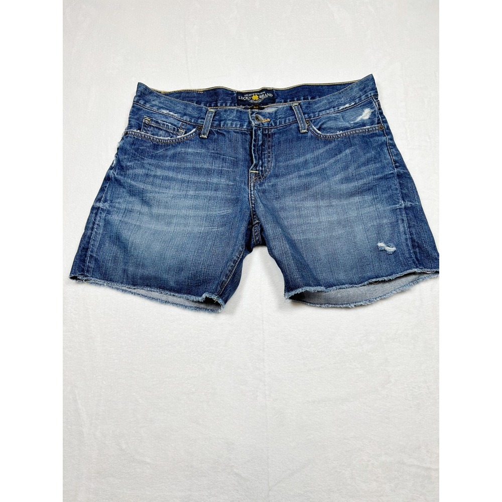 Lucky Brand Riley Shorts 10 Cut Off Distressed 90's Y2K Boho Festival